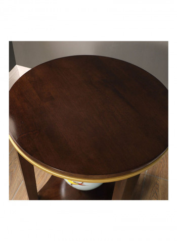 Round Wooden Table Brown