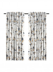 2-Piece Window Curtain Set Beige 145x300centimeter