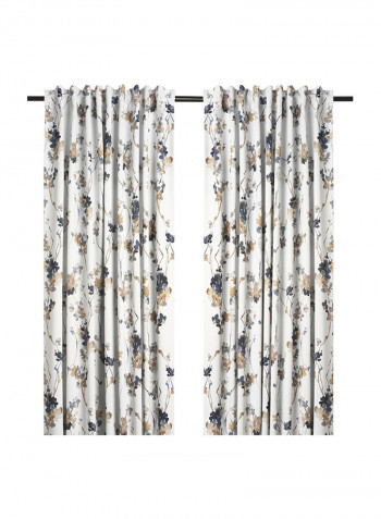 2-Piece Window Curtain Set Beige 145x300centimeter