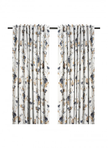 2-Piece Window Curtain Set Beige 145x300centimeter