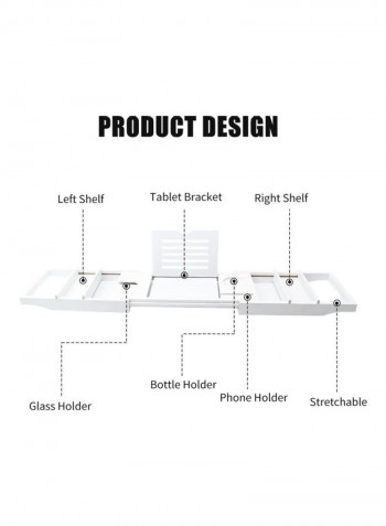 Bathtub Caddy Tray White