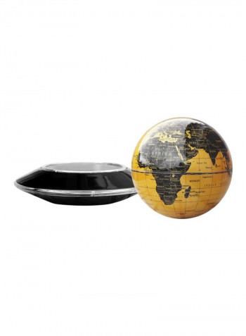 Magnetic Floating Globe With LED Light Yellow/Black