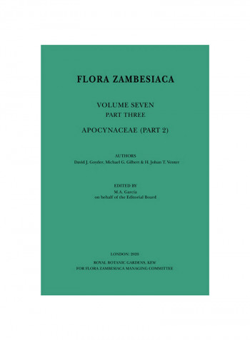 Flora Zambesiaca Volume 7 Part 2 Apocynaceae, Volume 7 Paperback