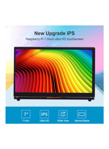 7-Inch HD IPS Touchscreen Portable Monitor with Cable and Screws Kit Black