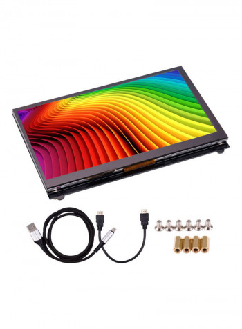 7-Inch HD IPS Touchscreen Portable Monitor with Cable and Screws Kit Black