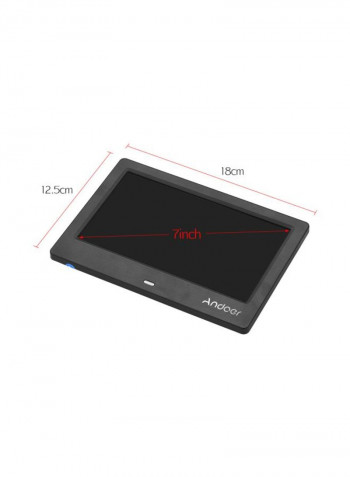 Compact Digital LED Photo Frame With Remote Black