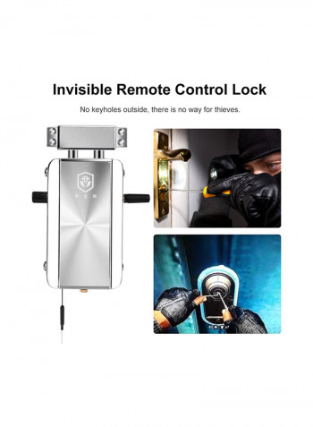 Intelligent Anti-Theft Door Lock Silver 23millimeter