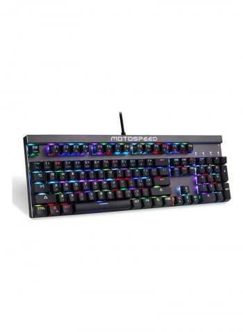 USB Wired RGB Backlit Mechanical Gaming Keyboard Black