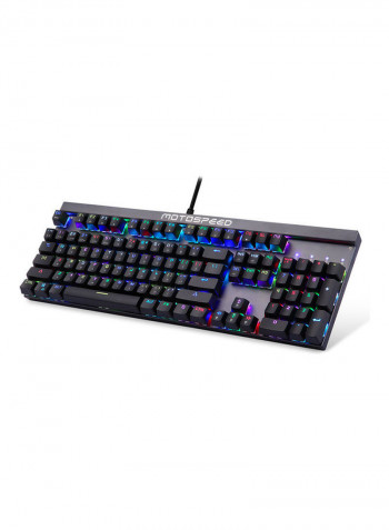USB Wired RGB Backlit Mechanical Gaming Keyboard Black