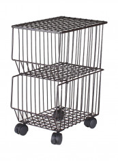 2 Layer Foods and Vegetable Storage Trolley Grey 42.00 x 27.80 x 30.00cm reviews 2 Layer Foods and Vegetable Storage Trolley Grey 42.00 x 27.80 x 30.00cm