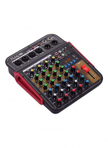 4-Channel Digital Audio Mixing Console With BT Function VM1027 Black/Red