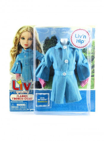 Flared Trench Coat For Doll