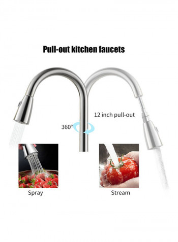 Pull Out Kitchen Faucets Silver