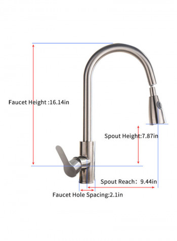 Pull Out Kitchen Faucets Silver