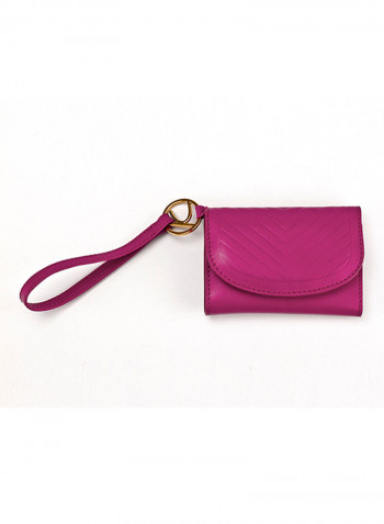 Viva Leather Key Chain Pink