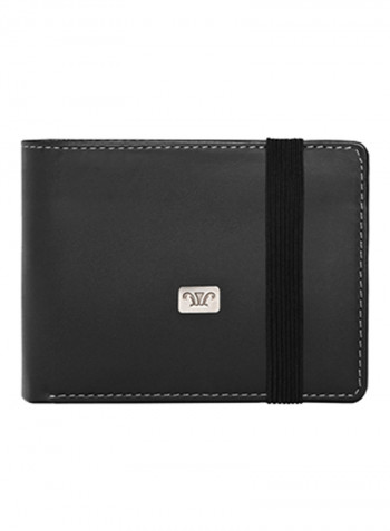 Zenith Leather Wallet With Band For Men أسود