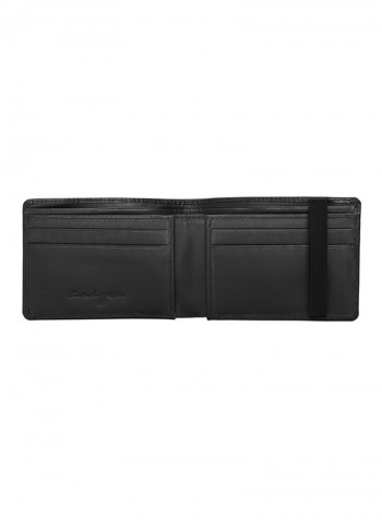 Zenith Leather Wallet With Band For Men أسود