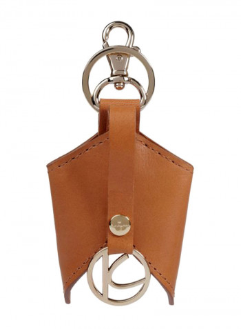 حافظة مفاتيح أسكوت مصنوعة من الجلد Camel/Silver