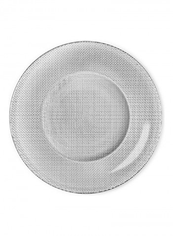 Glass Round Plate White