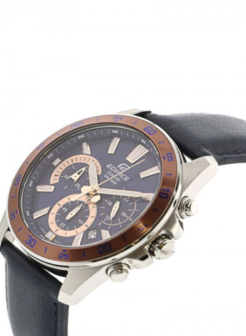 Men's Casual Watches Leather Analog Efv-570L-2Bvudf