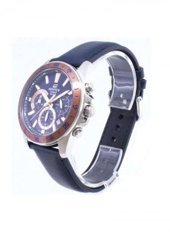 Men's Casual Watches Leather Analog Efv-570L-2Bvudf