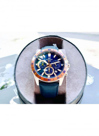 Men's Casual Watches Leather Analog Efv-570L-2Bvudf