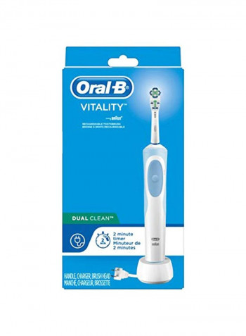 Pack Of 2 Vitality Rechargeable Toothbrush White/Blue