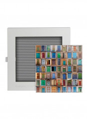 Clarus Edition Portes Ouvertes Decorative Wall Art Green/Blue/Beige 50x50centimeter