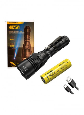 MH25S 1800 Lumen Rechargeable Flashlight Black 156.9millimeter