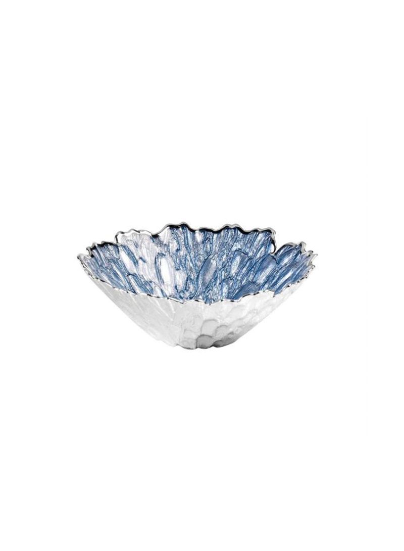 Moss Decorative Glass Bowl Silver/Blue 23.5centimeter