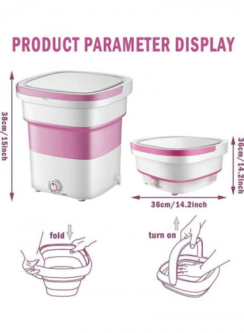 Portable Mini Folding Washing Machine 1.8 kg 135 W 2152008 Pink/White