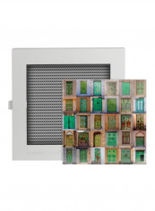 Claurus Edition 30 Portes Vertes Wall Art Green/Beige 50x50centimeter