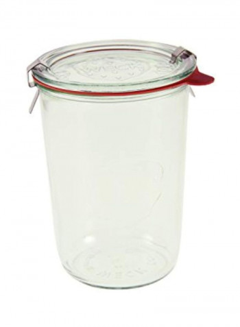 6-Piece Mould Jar With Lid Clear/Red 13.296.6inch