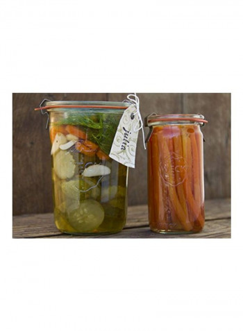 6-Piece Mould Jar With Lid Clear/Red 13.296.6inch