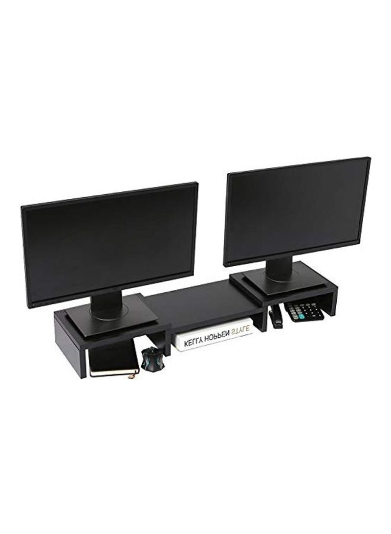 Dual Monitor Stand Riser Black