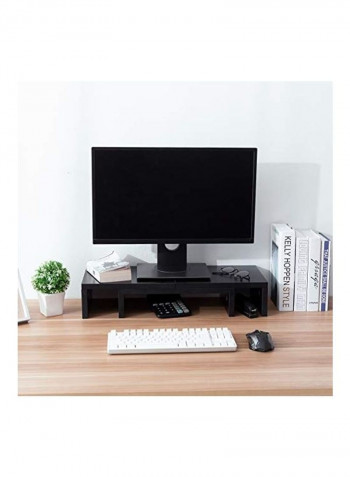 Dual Monitor Stand Riser Black