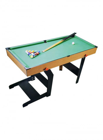 Foot Folding Pool Table With Pool Balls And 2 Cues 101cm