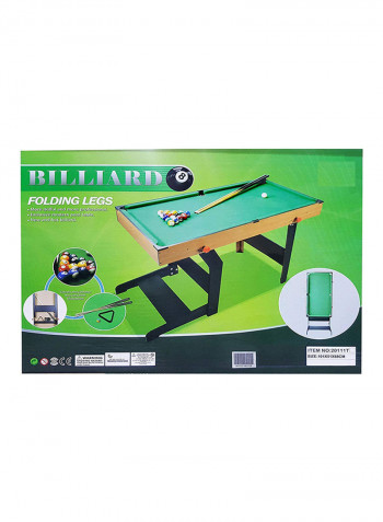 Foot Folding Pool Table With Pool Balls And 2 Cues 101cm