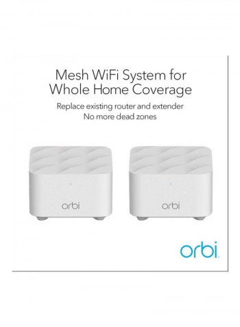 Orbi Dual-Band Whole Home Mesh Wifi System White