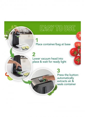 Fresh Food Vacuum Sealer Preservation System FFS010-X Black/Grey/Green 31.5x26.2x18.5cm