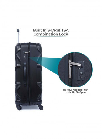 Matrix Hardside 3 Piece Luggage Trolley Set Black