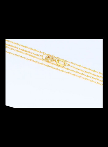 Real Gold Circle Key Necklace Rose Gold