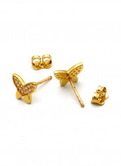 18k Gold Butterfly Stone Earring Set reviews 18k Gold Butterfly Stone Earring Set