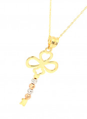 18K Gold Infinity Key Pendant Necklace Gold