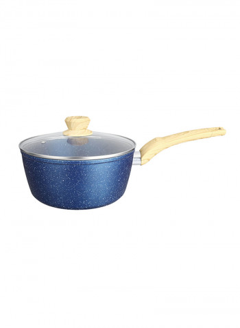 15 Piece Premium Granite Coated Aluminium Cookware Set Dark Blue