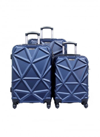 Matrix Hardside 3 Piece Luggage Trolley Set Navy