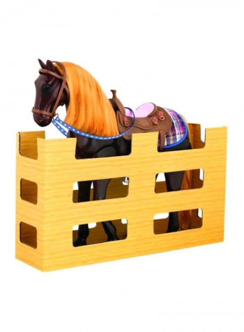Thoroughbred Poseable Horse With Accessories Set 1xHorse 20, 1xDoll 18inch