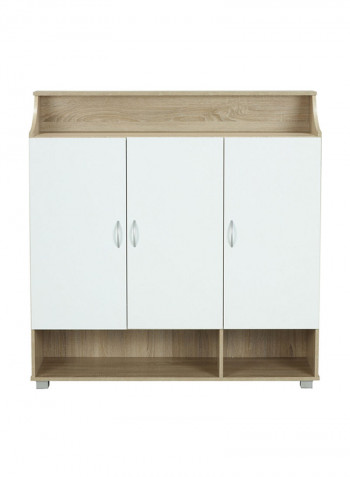 Emotion Rectangular Shoes Cabinet Beige/White