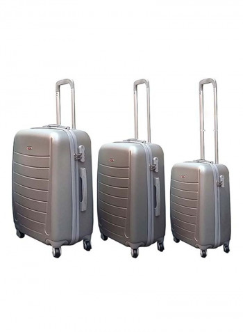 Mama Hardside 3 Piece Luggage Trolley Set Grey