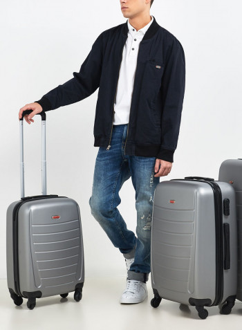 Mama Hardside 3 Piece Luggage Trolley Set Grey